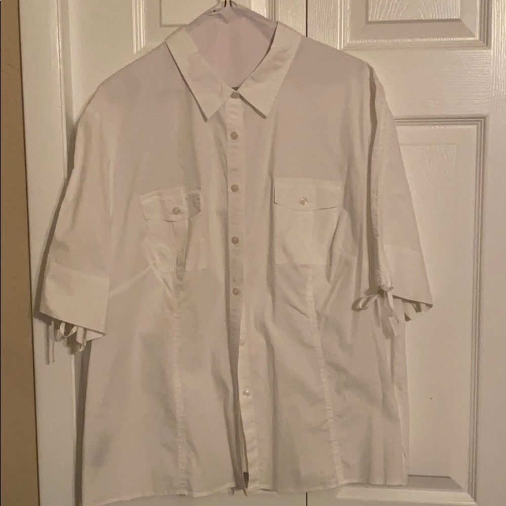 Calvin Klein white button down shirt